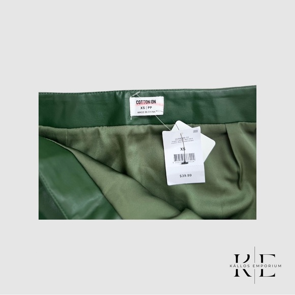 Cotton On Green Faux Leather Mini Skirt - Picture 2 of 2